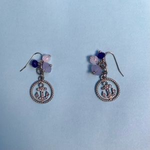 Silver Anchor Earrings